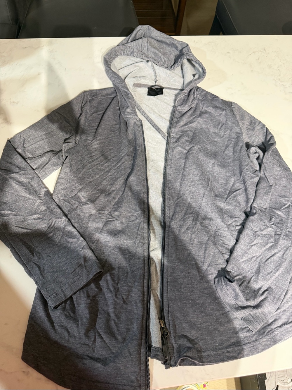 Lightweight Hooded Jacket - Heather Gray